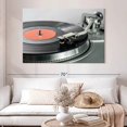 thumbnail image 2 of Elephant Stock Vinyl Record Player Wall Art - Horizontal Canvas Wall Art - Living Room Wall Decor - Music Canvas - Silver And Black Decor - 51" x 34", 2 of 8