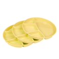 thumbnail image 1 of Platos llanos de plástico Signoraware sin BPA | Platos con compartimentos | Duraderos | Ideales para servir el almuerzo y la cena en casa, la oficina, picnics y actividades al aire libre (900 ml x 3 |, 1 of 2