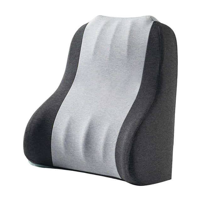 Almohada de apoyo para la espalda, almohada para la cintura, cojín trasero para silla de juegos, silla de oficina, sofá, dormitorio, hogar Gris claro