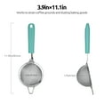 thumbnail image 2 of 18/8 Stainless Steel Mesh Strainer: U-Taste 3.9 Inch Kitchen Fine Mesh Sieve Food Colander with Riveted Sturdy Silicone Handle and 30 Mesh Hole for Straining Flour, Pasta, Fruit, Quinoa (Aqua Sky), 2 of 10