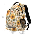 thumbnail image 2 of FORMRS Kids School Backpack Elementary Student Unisex Travel Bookbag with Reflective Stripes, Watercolor Sunflowers, 2 of 7
