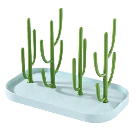 Space saving countertop for baby bottle drying rack, baby bottle accessories drying rack - green