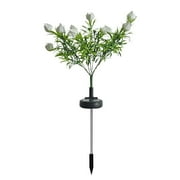 Hxlamzoo Outdoor Solar Shaped Gardenia Lights, LED Garden Lights with Bigger Flowers, Waterproof Fairy Solar Lights, Best Outdoor Light Decorations, Lights Outdoor for Yard Patio Pathway Warm Light