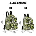 thumbnail image 2 of FORMRS Mini Backpack Purse for Women Travel Daypack Casual Shoulder Bag, Green Flower Pattern, 2 of 7
