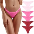thumbnail image 2 of COMVALUE Thongs for Women No Show Underwear for Women Sexy Low Rise Ladies Panties 6 Pack (Light Pink, XS), 2 of 9