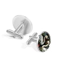 thumbnail image 3 of Swan Men's Cufflink Set in Stainless Steel for Formal Attire and Business Meetings, 3 of 6