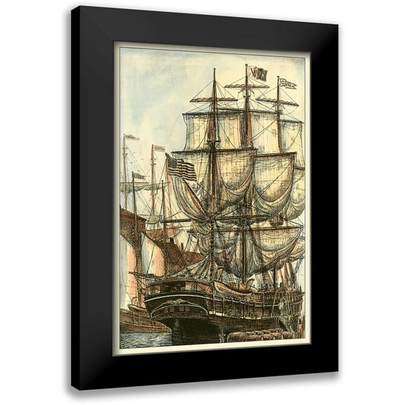 Vision Studio 11x14 Black Modern Framed Museum Art Print Titled - Printed Majestic Ship I