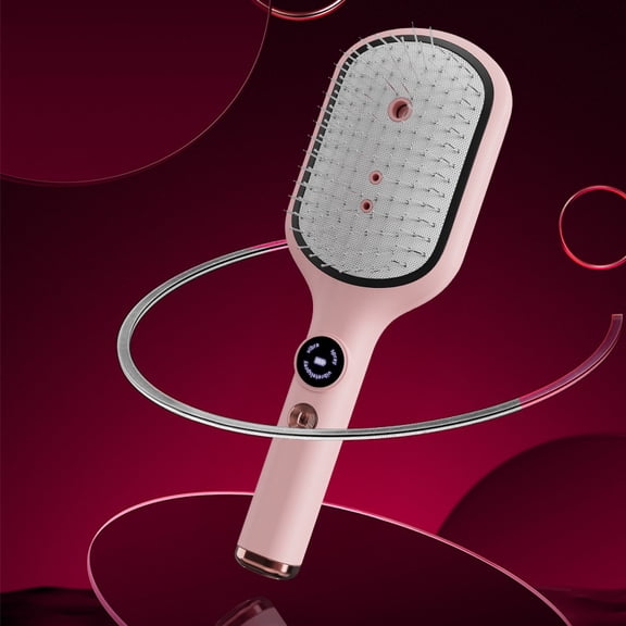 CNV 3-in-1 Electric Scalp Massager Brush with Red Light Therapy, Liquid Dispensing Comb for Hair Serums and Essential Oils, Sonic Vibration Wellness Tool