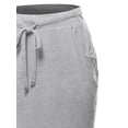 thumbnail image 5 of A2Y Women's Elastic Waist Self Tie Tulip Hem Side Pocket Skirt Heather Grey 2XL, 5 of 5