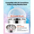 thumbnail image 2 of VEVOR Cotton Candy Machine Cover, Transparent Acrylic Dome Bubble Shield, Cotton Candy Machine Bubble Shield Compatible with 20.5in Cottons Candies Machines Bowl for Party,Shops, Bottom Groove Design, 2 of 9