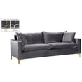 thumbnail image 2 of Meridian Furniture Naomi Contemporary Velvet Sofa in Gray, 2 of 8