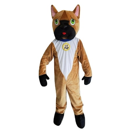 Adult Costume French Bulldog Mascot, Brown, One Size