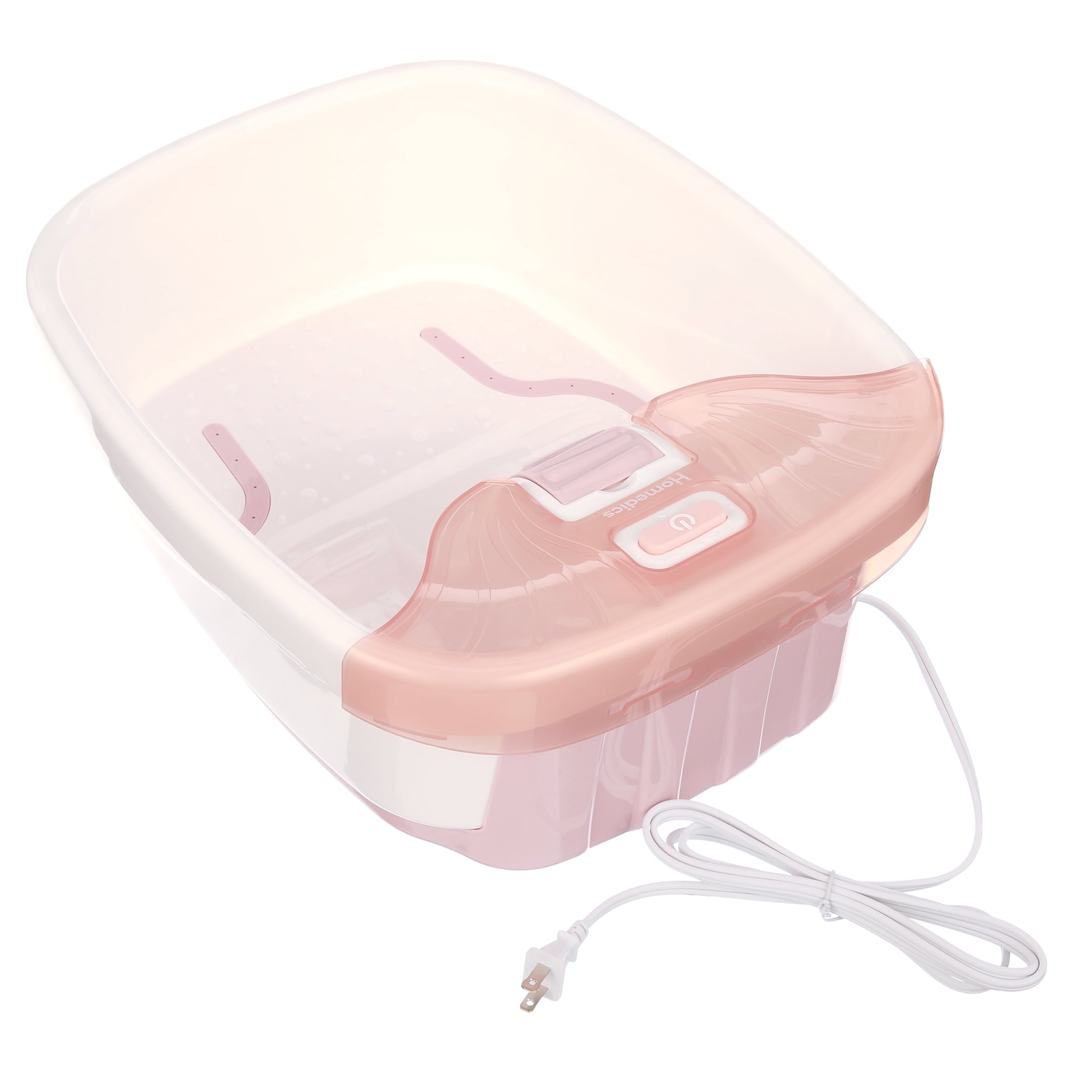 Homedics, Bubble Bliss Deluxe Massaging Foot Spa with Heat, Pink, FB-52J