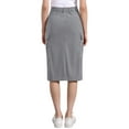 thumbnail image 3 of Falda Midi de Mujer Inspire Chic de Cintura Alta con Espalda Elástica de Pana XS Gris, 3 of 5