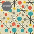 thumbnail image 6 of Shower Curtain Mid Century Fifties Modern Atomic Retro Colors Luxurious Graphic Print Polyester Fabric Bathroom Decor Sets with Hooks 72 X 72 Inches, 6 of 6