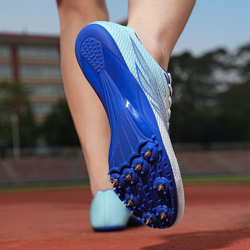 Women Track Spike Shoe for Men Professional Field and Track Shoes Breathable Running High Jump Racing Shoes