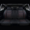 thumbnail image 6 of Deluxe PU Leather Car Seat Cover Breathable Universal Full Set 5-Seats Protector Black, 6 of 8