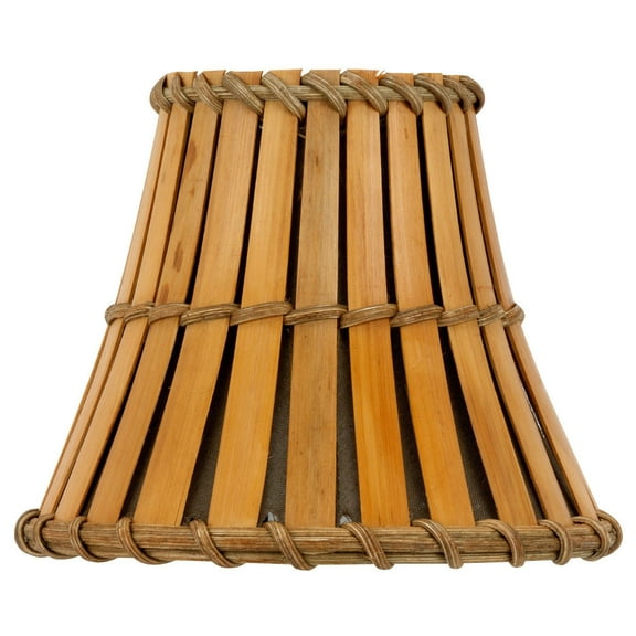 All Natural Bamboo 4 Inch Flared Bell Clip On Chandelier Lampshade