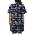 thumbnail image 6 of Fuzoiu Function Source Code Print Women's Short-Sleeved Pajama Set,Lounge Sleepwear Set,Womens Pajama Sets 2 Piece,Button-Up Top and Shorts with Pockets-4X-Large, 6 of 7