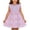 Z161 Pink, variant on Mifsaly Little Girl Dresses Crewneck Flutter Sleeve Summer Dress Floral Print Patchwork Flowy Everyday Wear Sweet Sundress