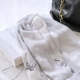 thumbnail image 4 of Wrapables Lightweight Vibrant Spring Chiffon Scarf, Gray Butterflies, 4 of 6