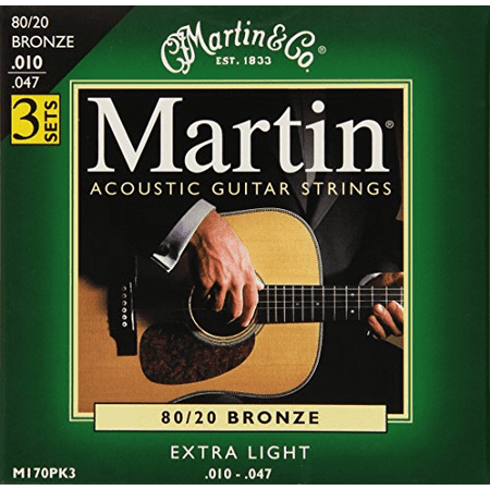 Martin M170 3-Pack 80/20 Bronze Extra-Light Gauge Acoustic Strings