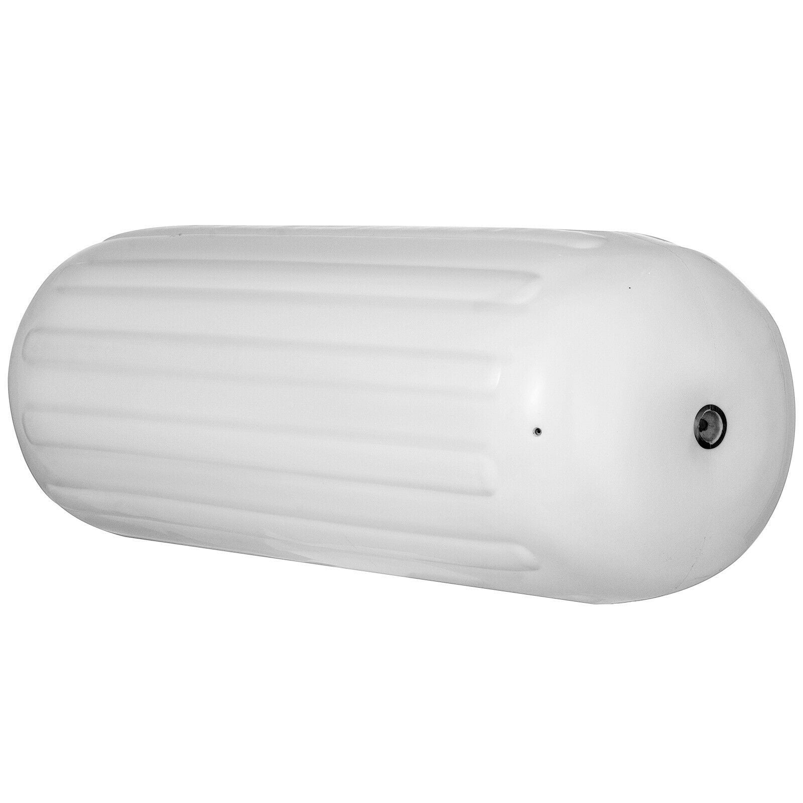 4 Vinyl 10/" x 28/" Ribbed Center Hole Boat Fenders Bumper WHITE