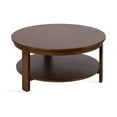 thumbnail image 5 of Kate and Laurel Foxford Transitional Tiered Round Coffee Table for Living Room Decor, 34x34x17, Walnut Brown, 5 of 10