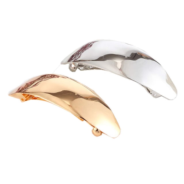Bzybel Señoras Decorativo Simple Metal Gran Francés Horquilla Retro Horquilla Horquilla Cola de Caballo Niñas Señoras Maquillaje Grueso Fino Accesorios para el Cabello (Hojas 2) Ormromra CDWJ381