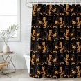 thumbnail image 4 of Halloween Bathroom Shower Curtains with 12 Hooks Polyester Waterproof Shower Curtain for Stalls and Bathtubs Black Orange Cartoon Scary Ghosts Cat Decorative Bathroom Privacy Curtain 36x78 Inches, 4 of 9