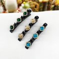 thumbnail image 4 of Sparkling Crystal Stone Braided Hair Clips,Double Bangs Hair Clips Braided Hairpins, Braided Hair Clip with Rhinestones, Side Bangs Hair Clips,Hair Styling for Women, 4 of 5