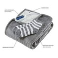 thumbnail image 3 of Comfort Spaces Plush to Sherpa Heated Wrap Blanket, Grey, 2 Piece Set, 3 of 5