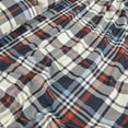 thumbnail image 5 of Chezmoi Collection 3-Piece Lodge Plaid Sheet Set Twin Size, Blue Orange White Herringbone Plaid Stripe Printed Brushed Microfiber Lightweight Breathable Deep Pocket Bed Sheets, 5 of 9