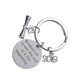thumbnail image 3 of Stainless Steel Key Ring Creative Metal Graduation Ceremony Teachers and Students Memorial Pendant Keychain 6x2.9x0.5 Cm Silver 1Pcs, 3 of 3