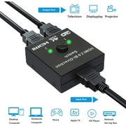 HDMI Bi-Direction Switch,HDMI Splitter, 4K, 2 x 1 or 1 x 2 HDMI Switcher for HDTV,DVD, Satellite,DLP, LCD High-Definition Television and Other Audio-Visual Equipment