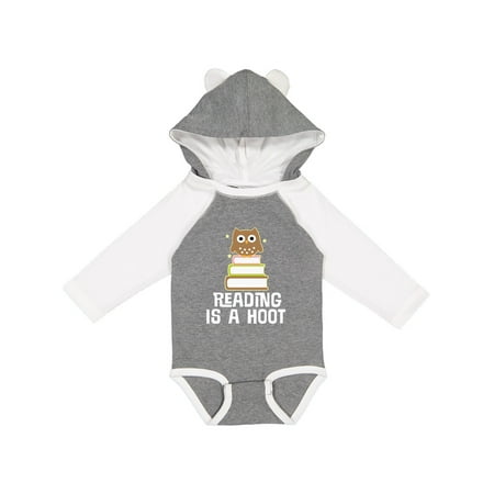 

Inktastic Reading Is A Hoot Librarian Gift Gift Baby Girl Long Sleeve Bodysuit