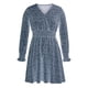 thumbnail image 4 of Vestido de mujer con estampado de cuello en V de primavera casual de moda para mujer Fridja  yut5519, 4 of 8