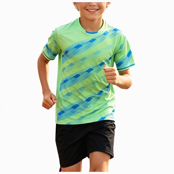mgoYE Boy Clothes Kids Boy's Summer Outfits Shorts Sleeve Crewneck T Shirt Tops Tees Shorts Sets Boy's 2 Piece Outfits Size 7-8 Years