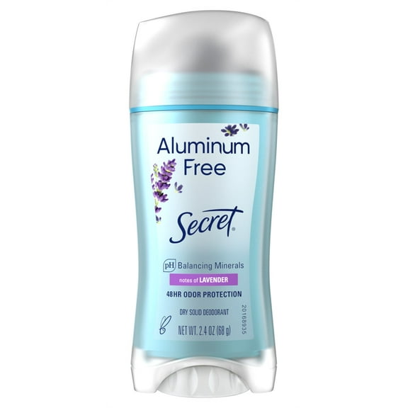Secret Deodorant Solid 2.4 Ounce Aluminum Free Lavender (Pack of 2)