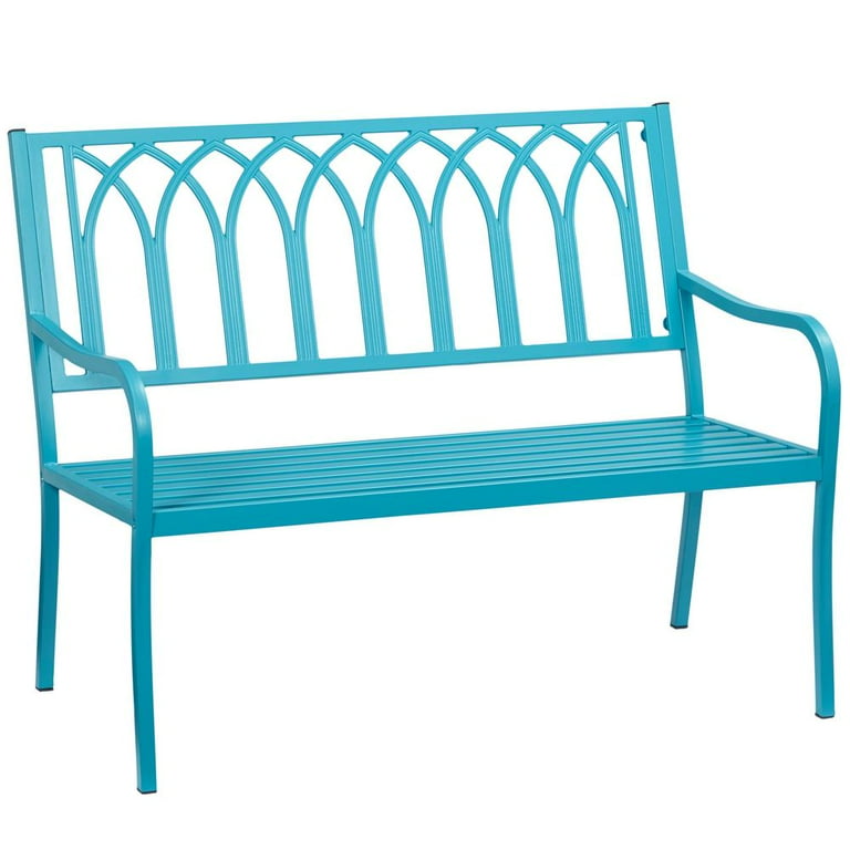 Hampton bay grayson brown 2024 metal outdoor bench
