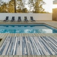 thumbnail image 6 of 7â€™ x 9â€™ Blue Abstract Striped Indoor Outdoor Area Rug, 6 of 10