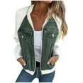 thumbnail image 1 of Veste Patchwork en Denim pour Femmes 2024 Automne Hiver, Mode Décontractée, Épaules, Manches, Manteau d'Extérieur Usé, 1 of 8