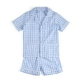 thumbnail image 3 of WOYY Baby Boys Girls Casual Pajamas Ruffles Solid Short Sleeve Shirt Shorts Sleepwear, 3 of 3