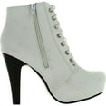 thumbnail image 2 of Top Moda POLISH-6 Womens Lace-up Hidden Platform Ankle Boots, 2 of 4