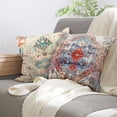thumbnail image 6 of Pack of 2 Pillow Covers 18x18 Inch, Vintage Turkish Boho Decorative Throw Pillow Covers for Home Decor Living Room Bed Couch, Red Blue Boho Pillowcase Set of 2, 6 of 6