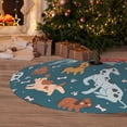 thumbnail image 6 of Sikiie Dogs 30-48 inches {designName} Print Christmas Tree Skirt Snowman Xmas Tree Skirt with Edge Christmas Decorations for Holiday Party-48", 6 of 7