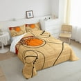 thumbnail image 3 of Erosebridal Basketball Game Comforter Sets Twin Size,Sports Gamer Comforters & Duvets,Basketball Court Bedding Twin Comforter Set For Teenager,Microfiber Gray Room Decor Reversible,2pcs, 3 of 8