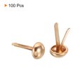 thumbnail image 3 of Uxcell 6x12mm Mini Brads Round Paper Fasteners Crafting Accessories Rose Gold 100pack, 3 of 5