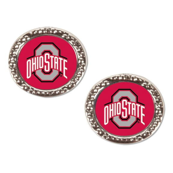 WinCraft Ohio State Buckeyes Round Team Post Earring