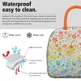thumbnail image 3 of Boho Chic Reusable Lunch Tote, Artistic Natural Floral Insulated Bag with Earthy Tones for Women Work Travel Picnic, 3 of 7